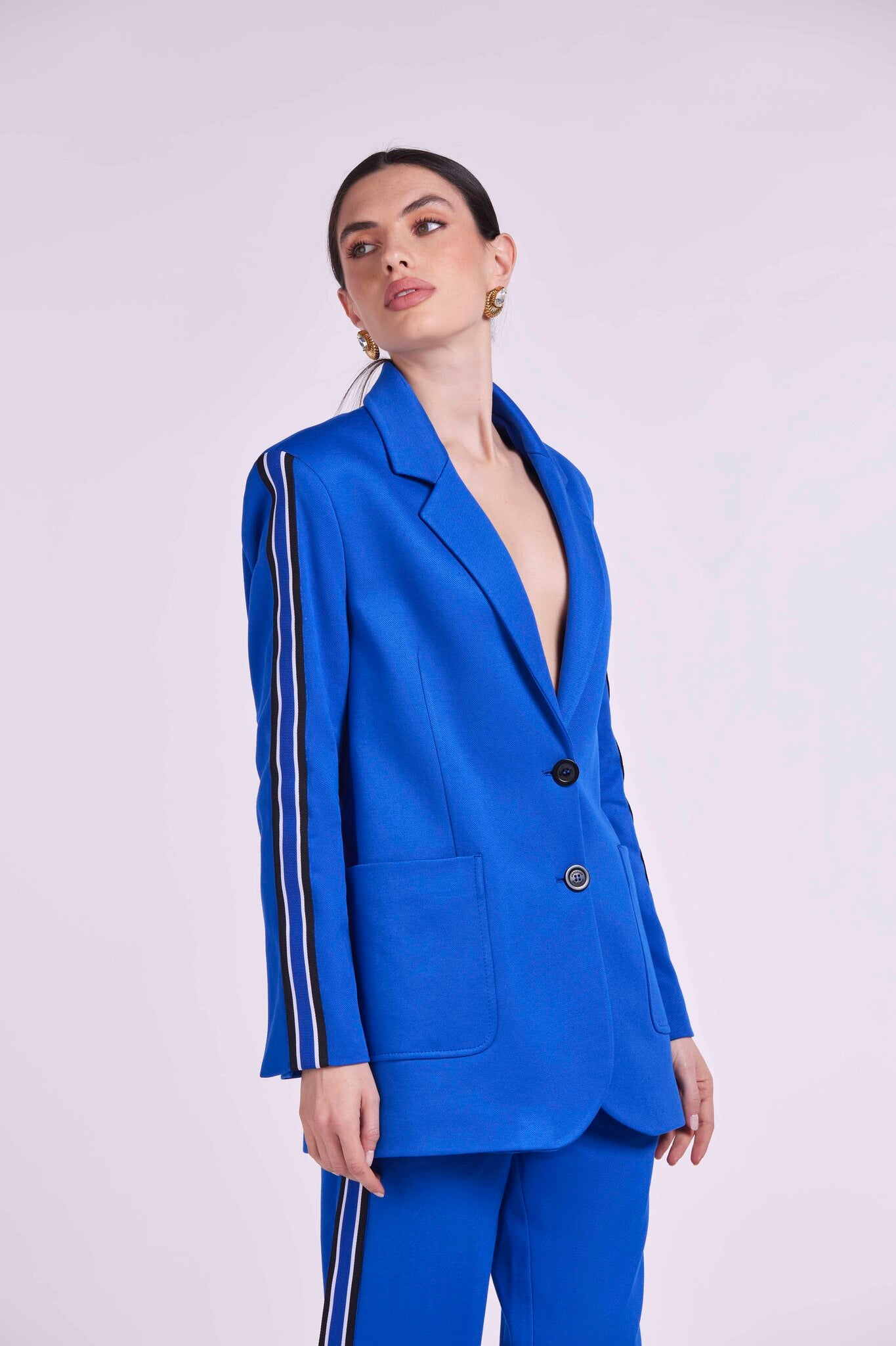 3 buttons jacket with bands