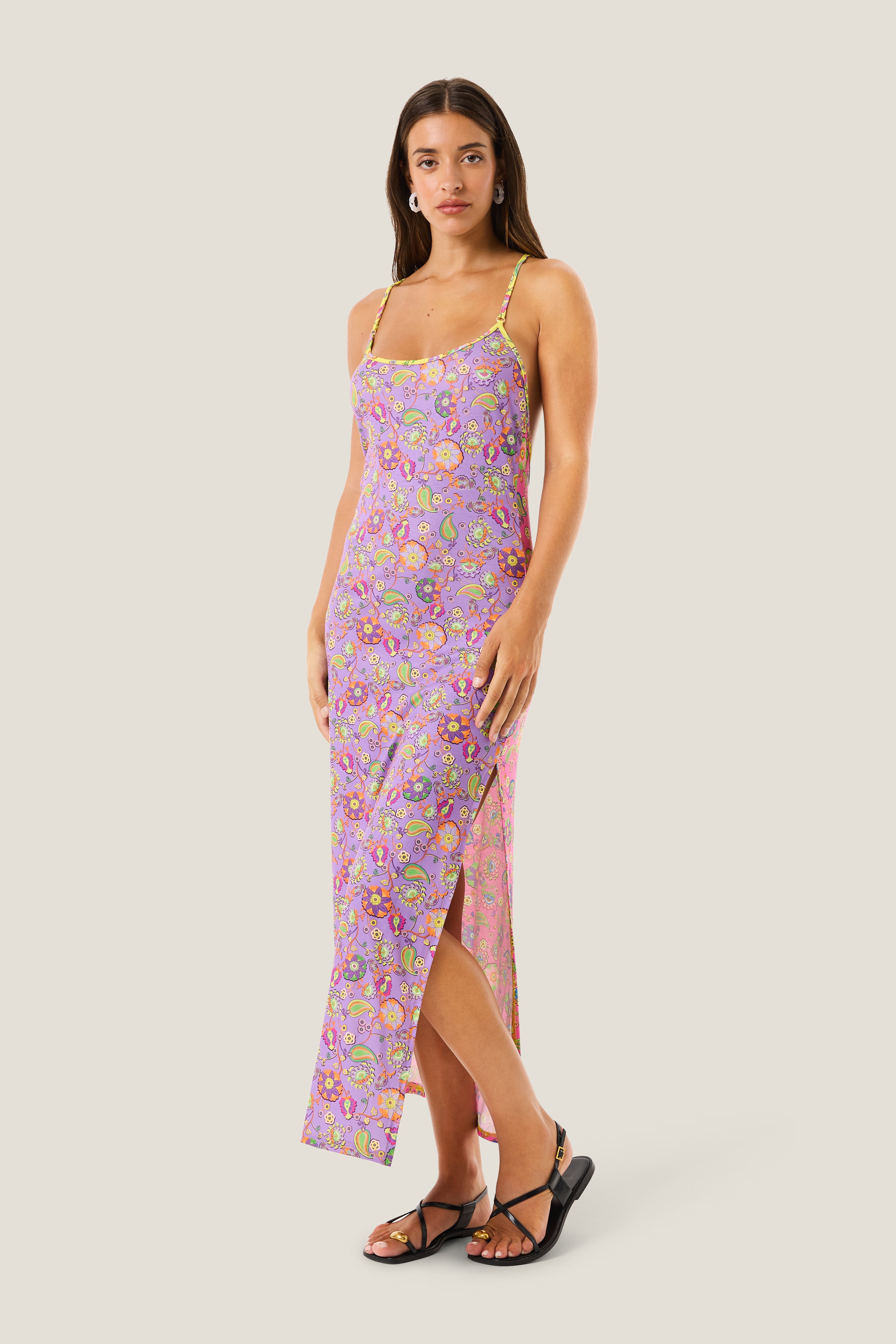 ABITO LUNGO SCOLLATO BOHO CHIC