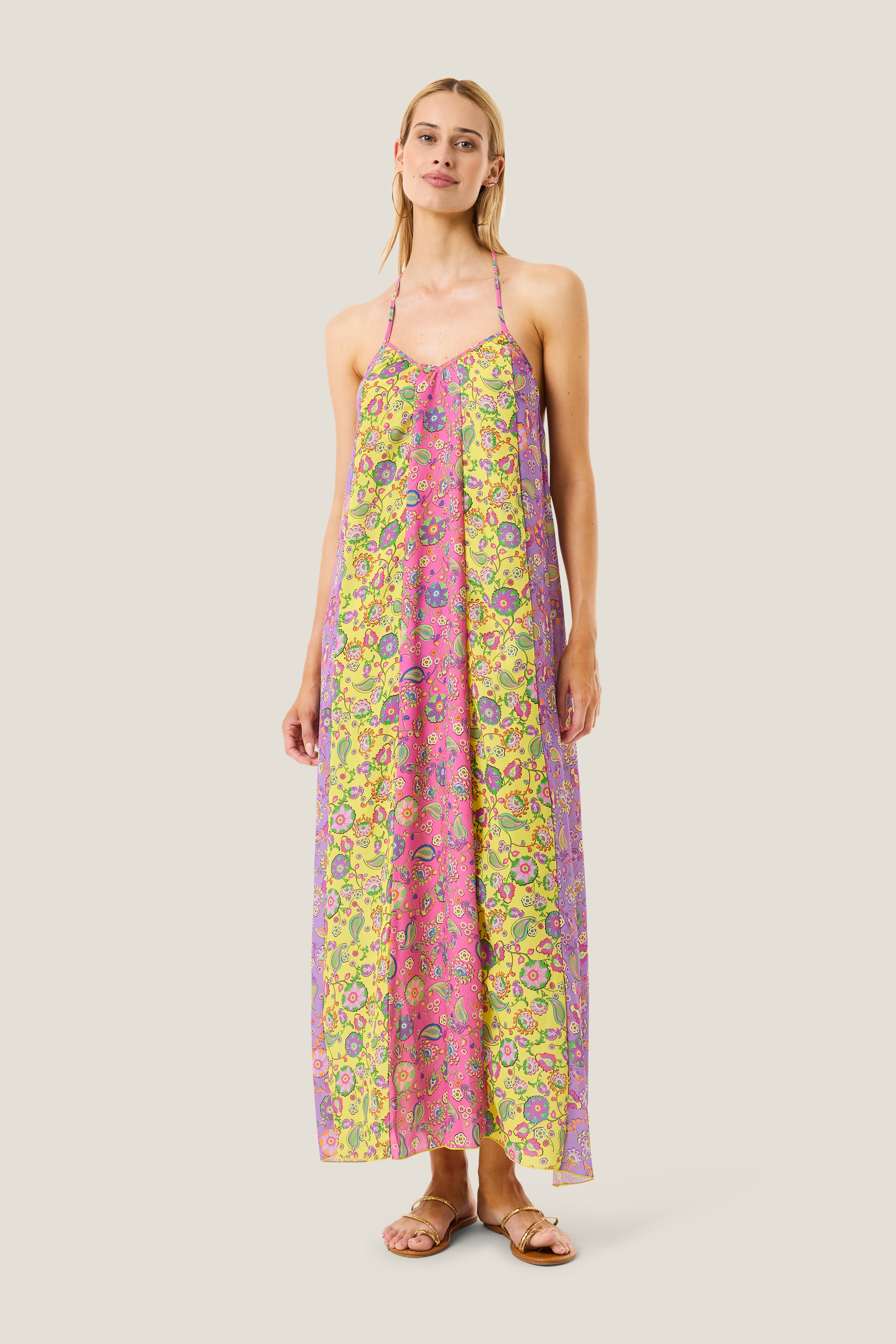 ABITO LUNGO SCOLLO BOHO CHIC