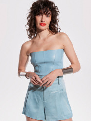 ARCHER STRETCH LEATHER BUSTIER