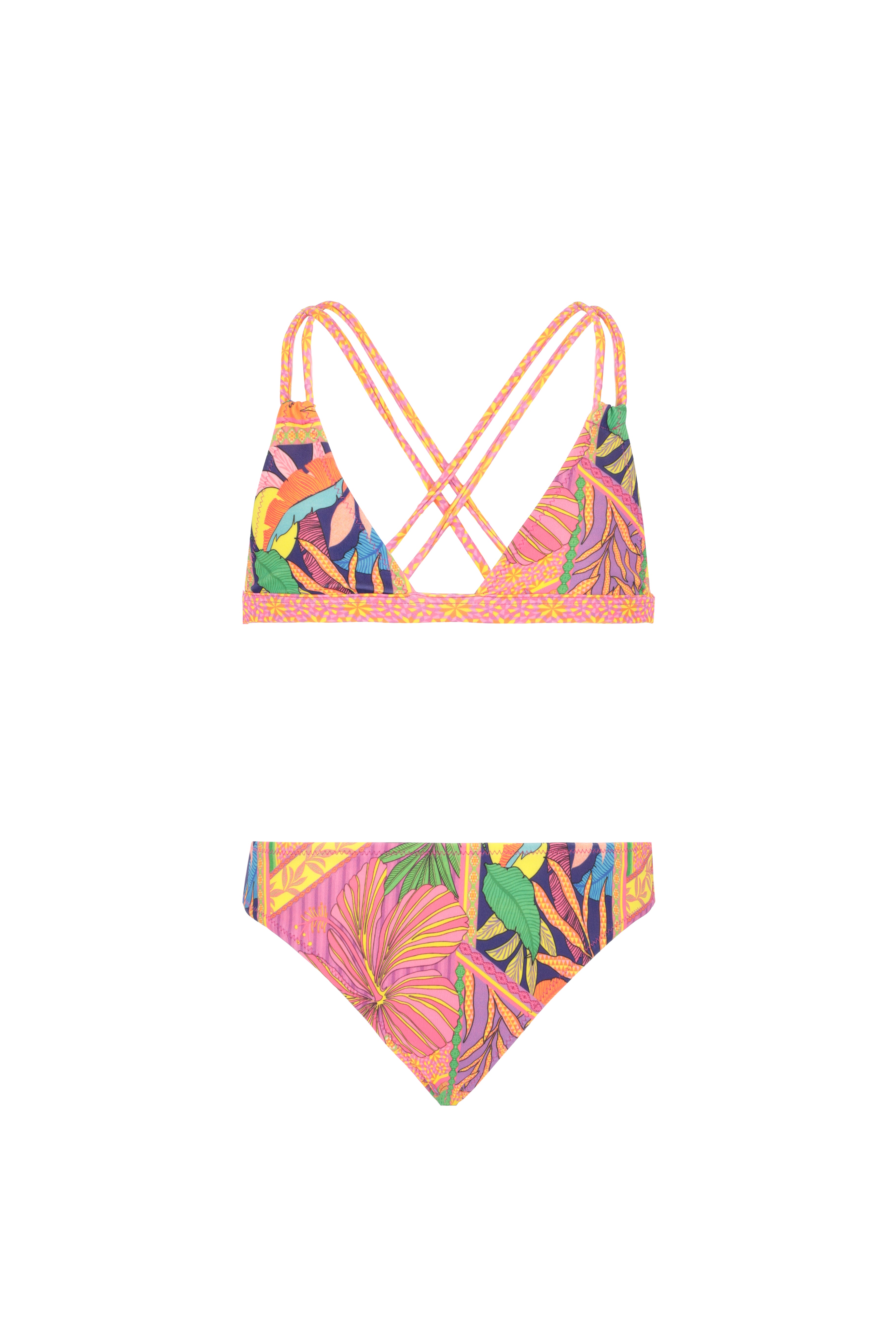 BIKINI TRIANGOLO INCROCIO CON SLIP CHIUSO
