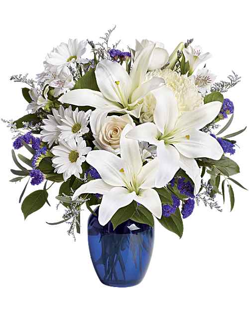 Blue | Mixed Bouquets | Beautiful In Blue Bouquet | Same Day Flower Delivery by Teleflora