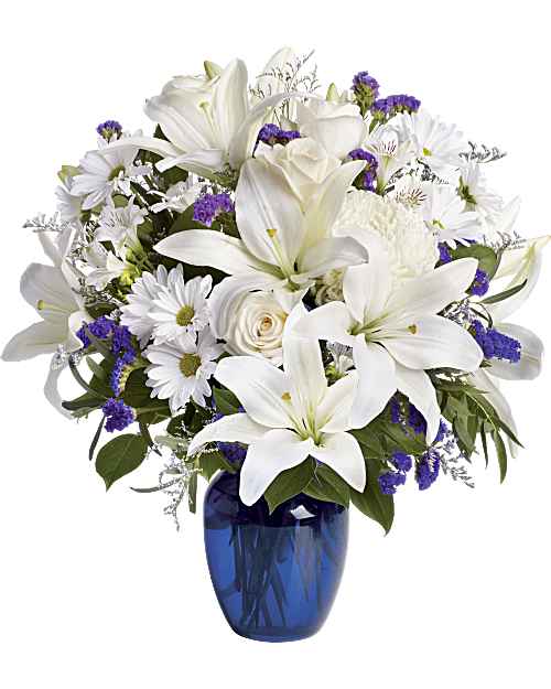 Blue | Mixed Bouquets | Beautiful In Blue Bouquet | Same Day Flower Delivery by Teleflora