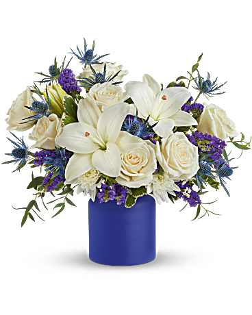 Blue | Mixed Bouquets | Blue Harmony Bouquet | Same Day Flower Delivery by Teleflora