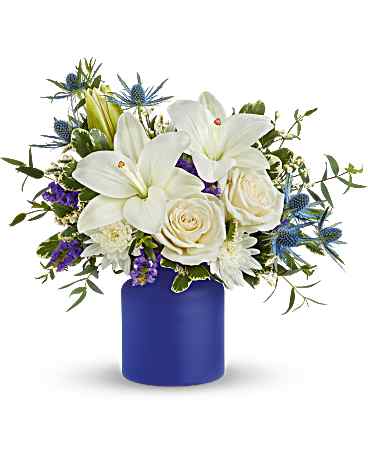 Blue | Mixed Bouquets | Blue Harmony Bouquet | Same Day Flower Delivery by Teleflora