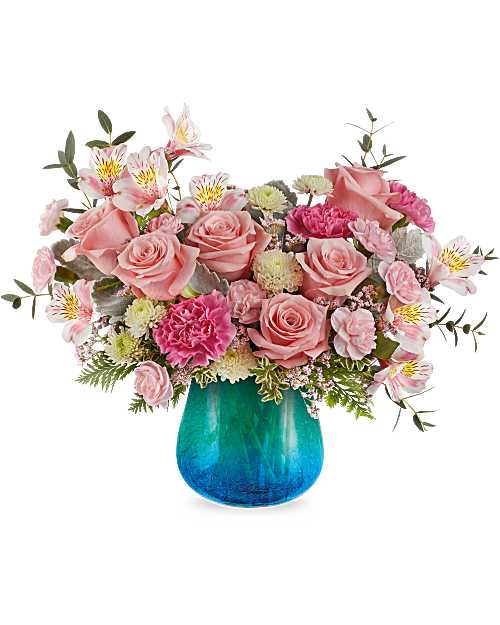 Blue | Mixed Bouquets | Blue Hues Bouquet | Same Day Flower Delivery by Teleflora