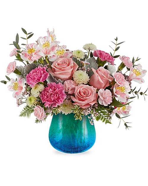 Blue | Mixed Bouquets | Blue Hues Bouquet | Same Day Flower Delivery by Teleflora
