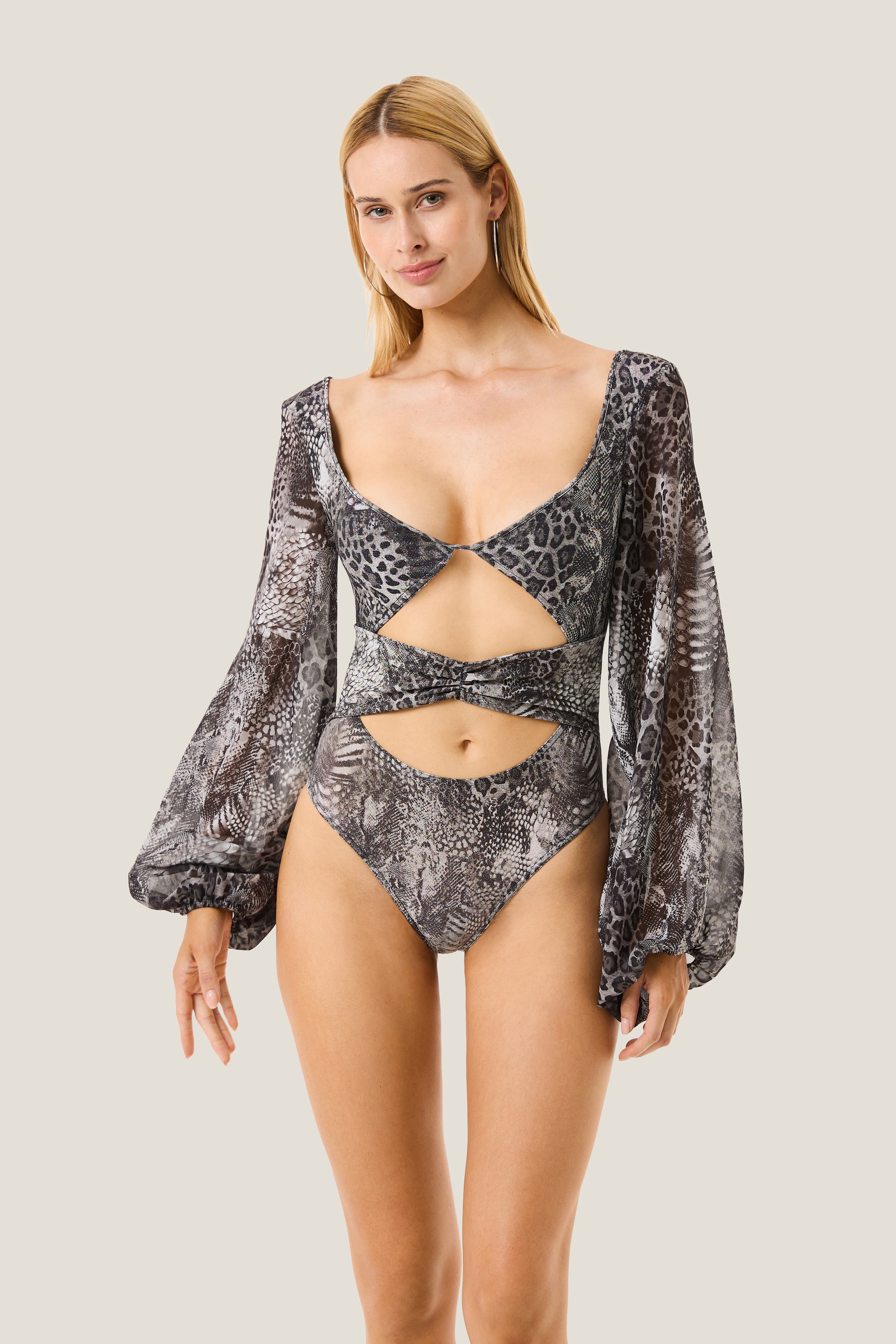 BODY MANICA LUNGA NODO ANIMALIER RESORT