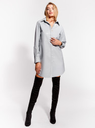BONSOIR RECYCLED LEATHER SHIRTDRESS