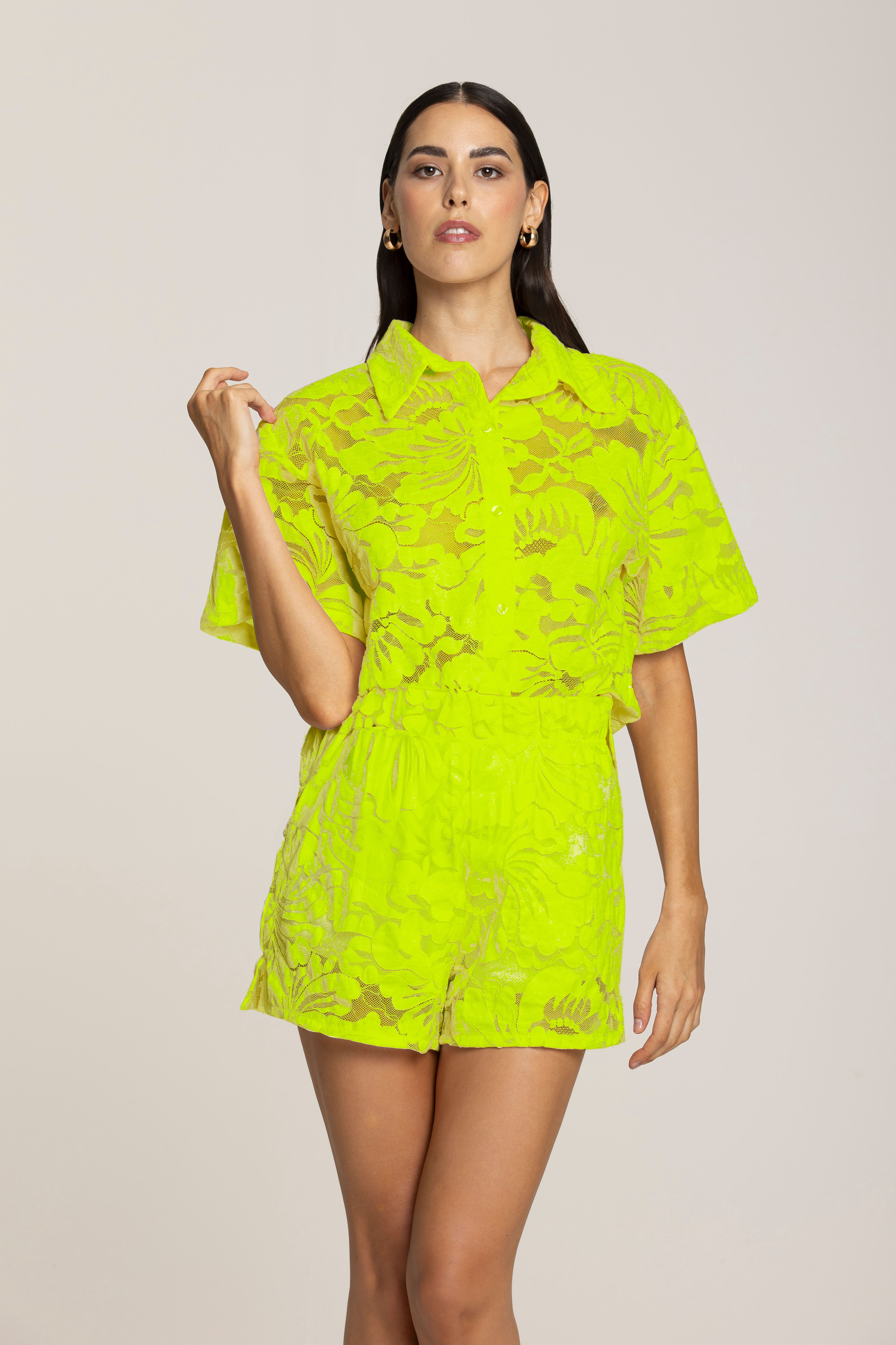 CAMICIA MANICA CORTA BLOSSOM LACE