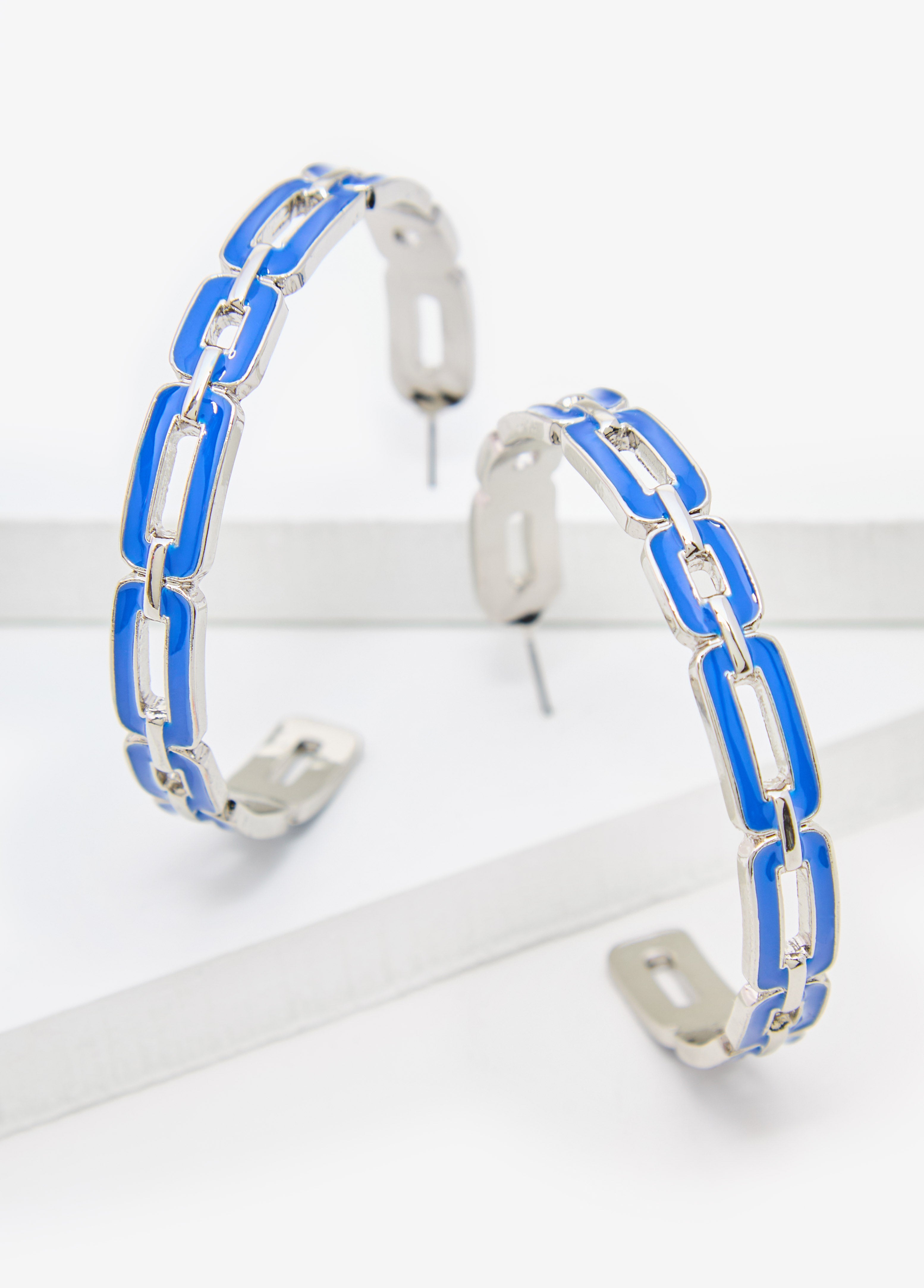 Chain Link Hoop Earrings