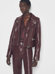 CINDY RECYCLED LEATHER JACKET