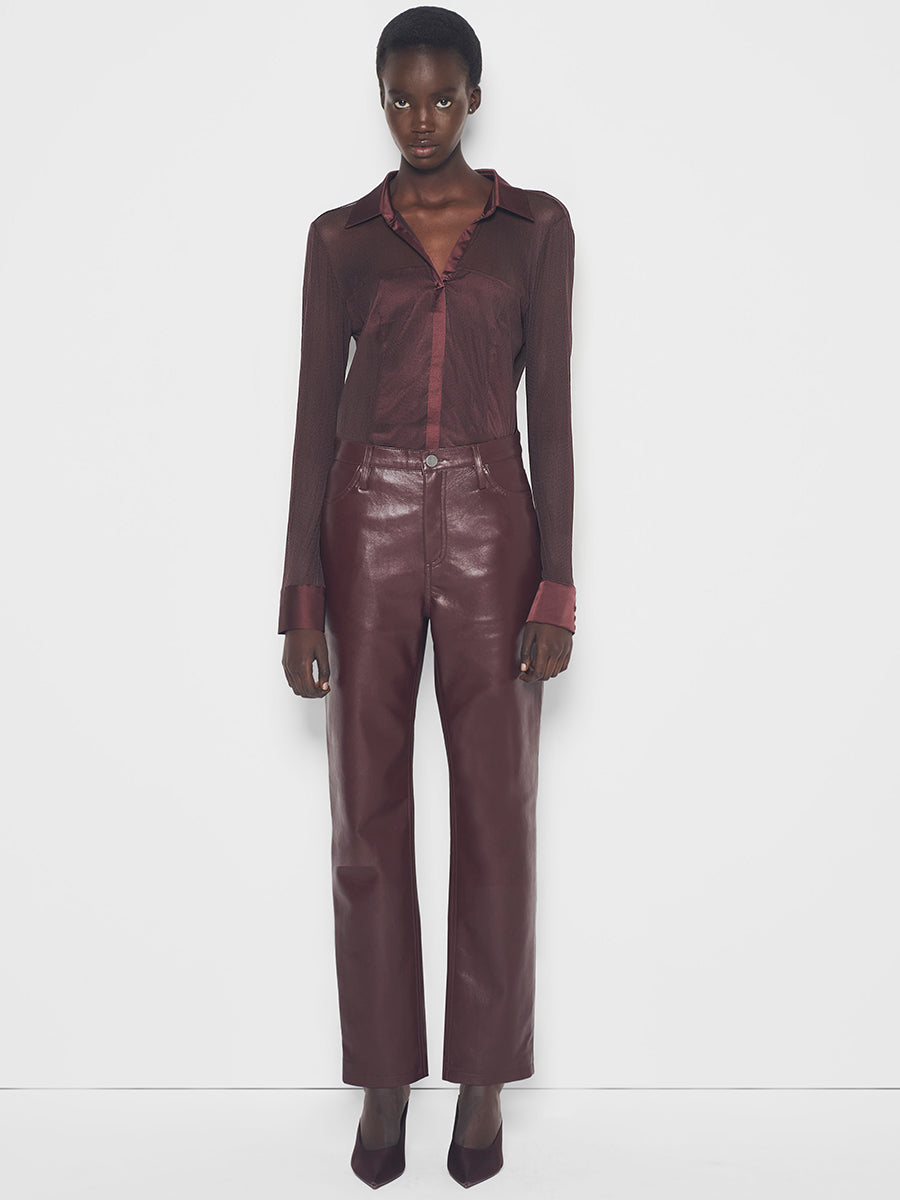 CINDY RECYCLED LEATHER SLIM JEANS