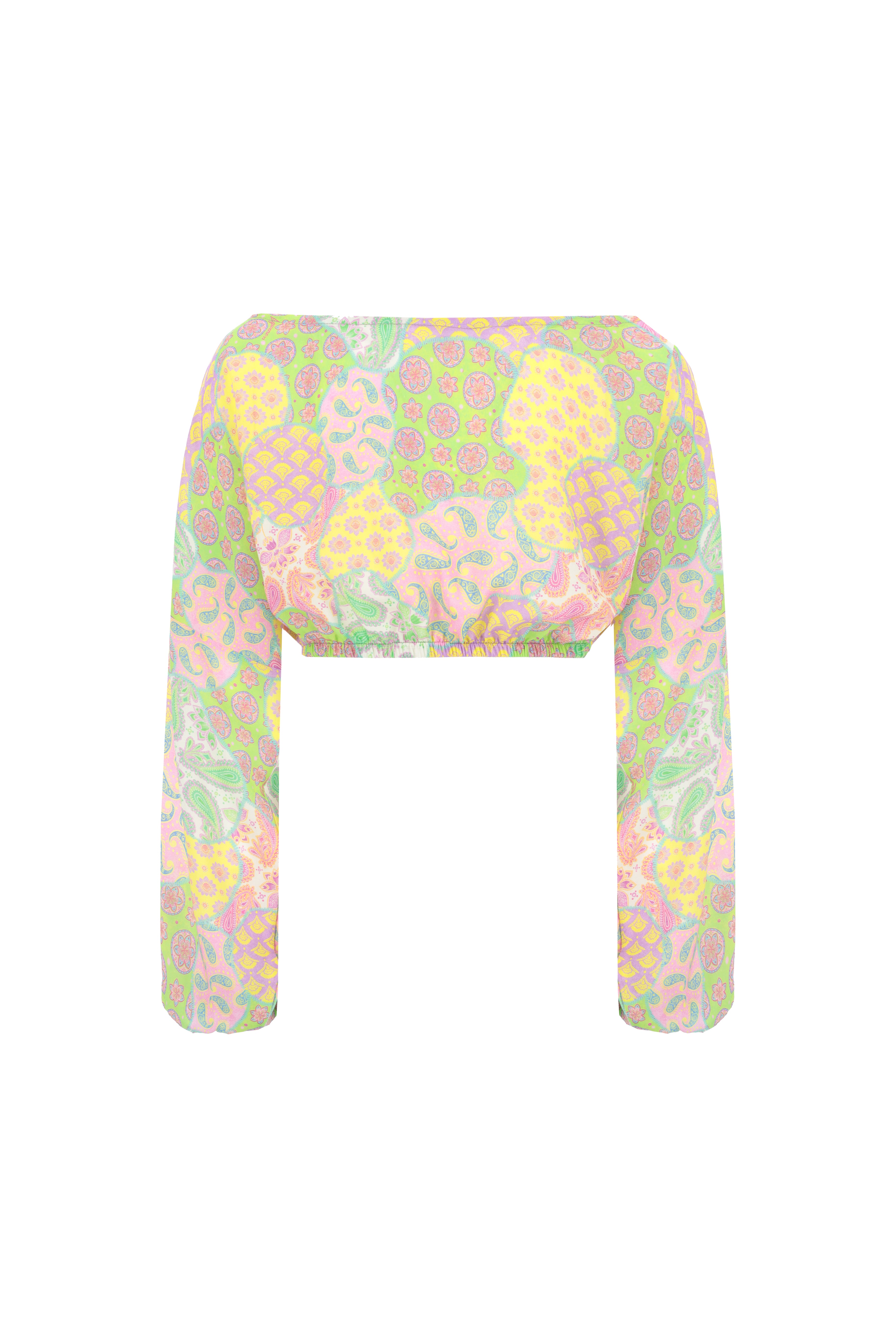CROP TOP ML  IN MUSSOLA FANTASIA
