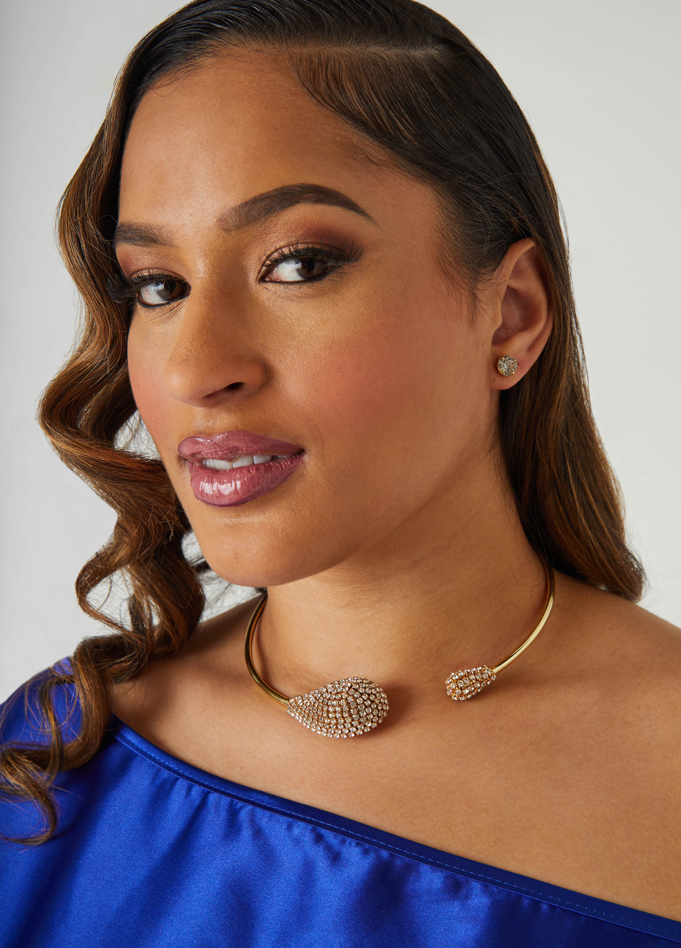 Crystal Teardrop Collar Set