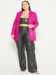 CURVE COLE UPCYCLED LEATHER CARGO PANTS