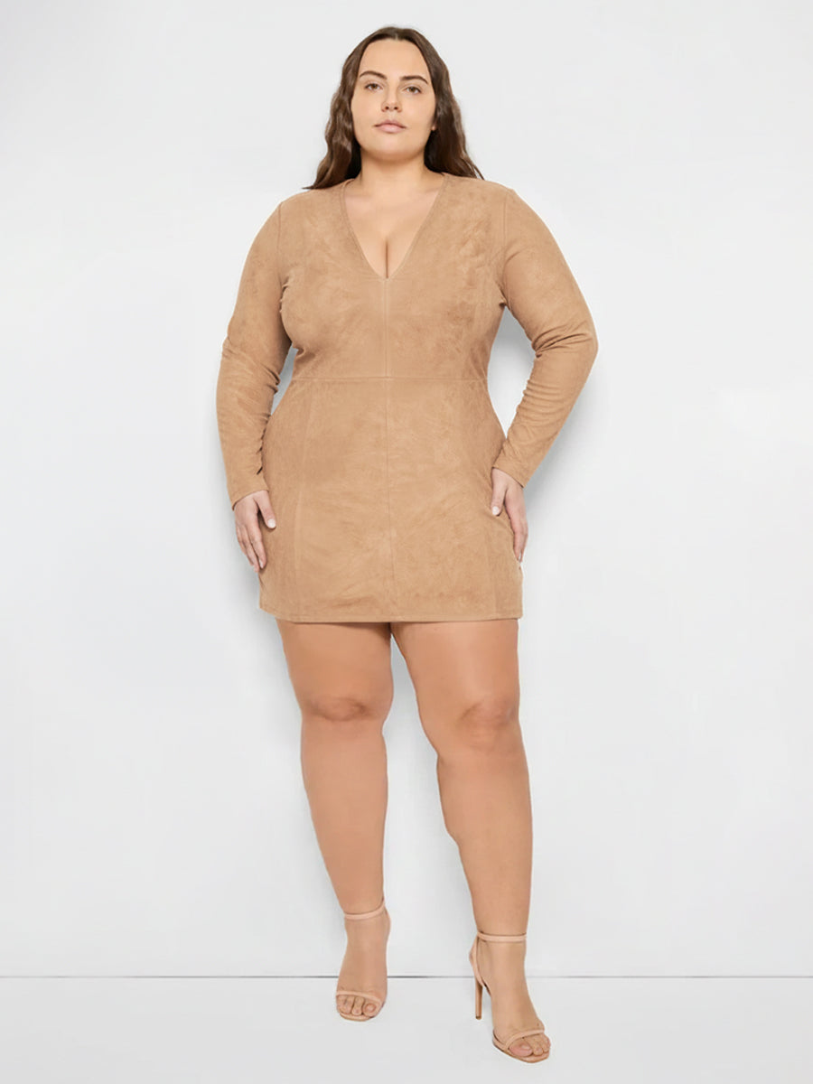 CURVE DEMETER STRETCH SUEDE DRESS