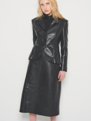 CURVE DENISE UPCYCLED TAILORD LEATHER BLAZER