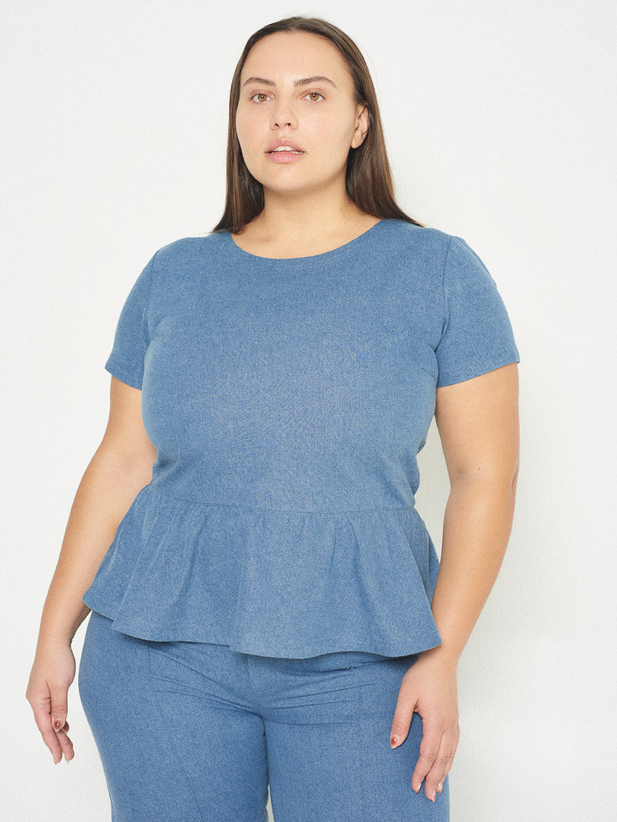 CURVE DOMINGA DENIM TOP