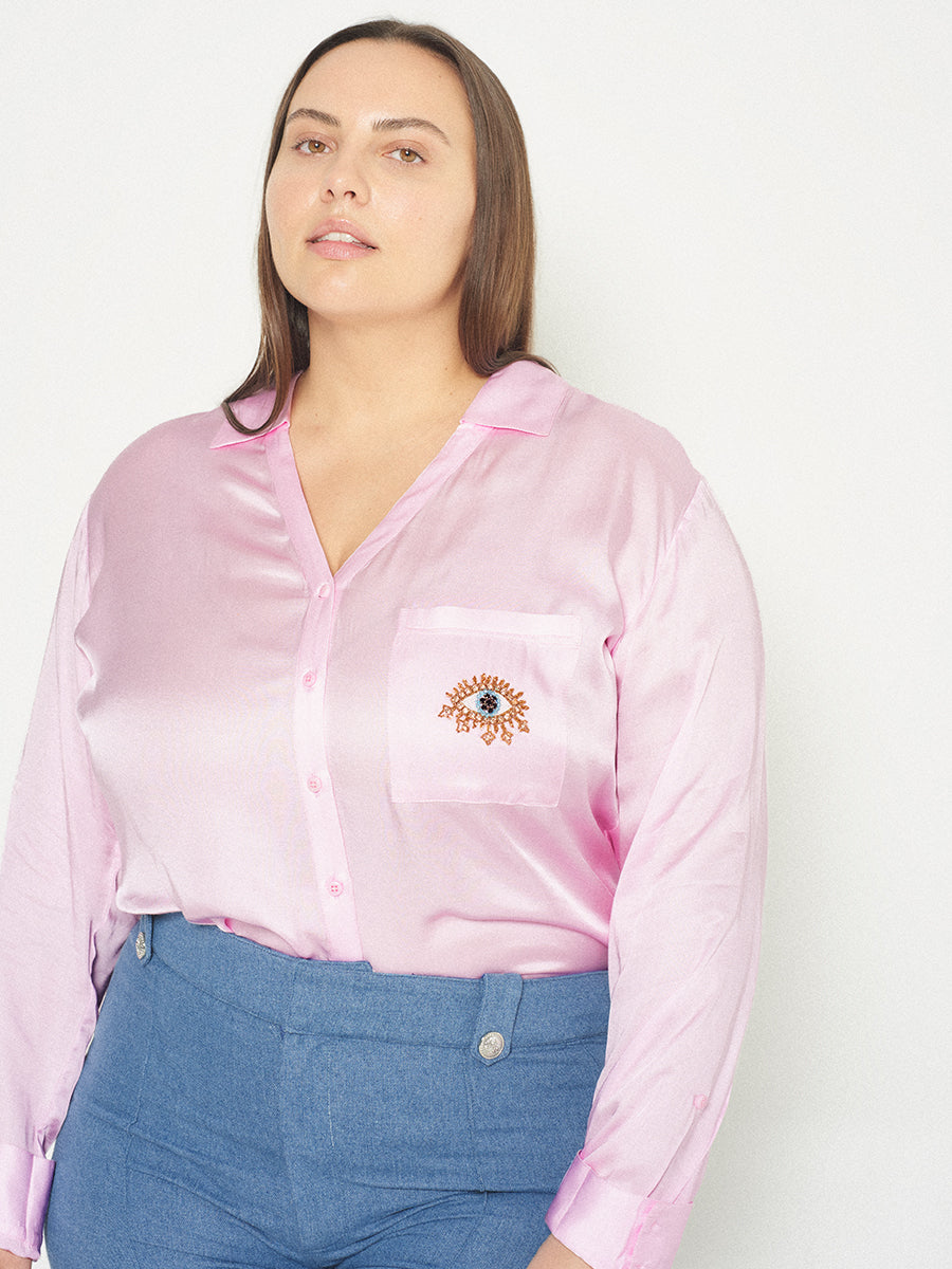 CURVE EVIL EYE BLOUSE