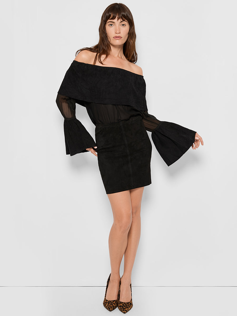CURVE INES SUEDE TOP