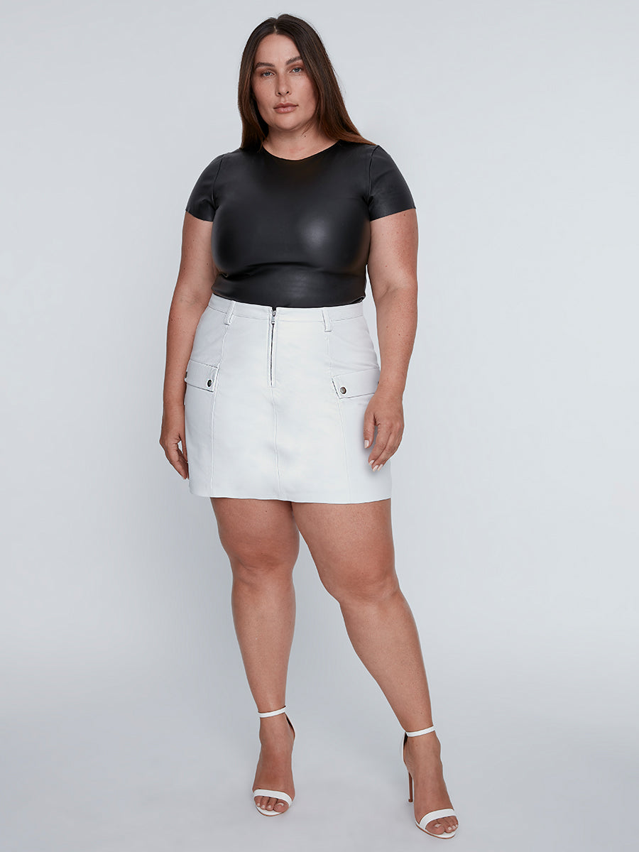 CURVE JAMESON RECYCLED LEATHER SKIRT