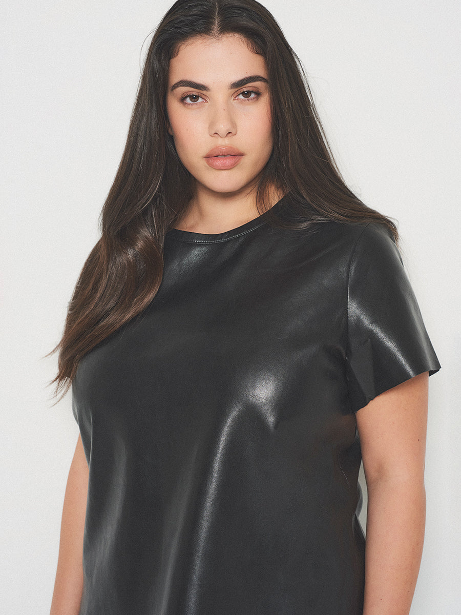 CURVE NEW GUARD RECYCLED LEATHER TEE