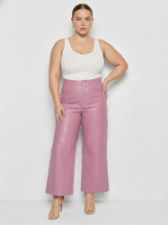 CURVE RUBY UPCYCLED LEATHER WIDE LEG JEANS