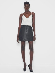 CURVE RYDER UPCYCLED LEATHER SKIRT