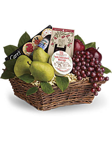Delicious Delights Basket | Mixed Bouquets | Same Day Flower Delivery | Multi-Colored | Teleflora