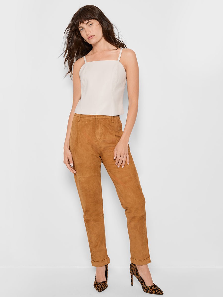 DENISE UPCYCLED SUEDE TROUSERS