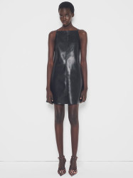 FAITH RECYCLED LEATHER DRESS