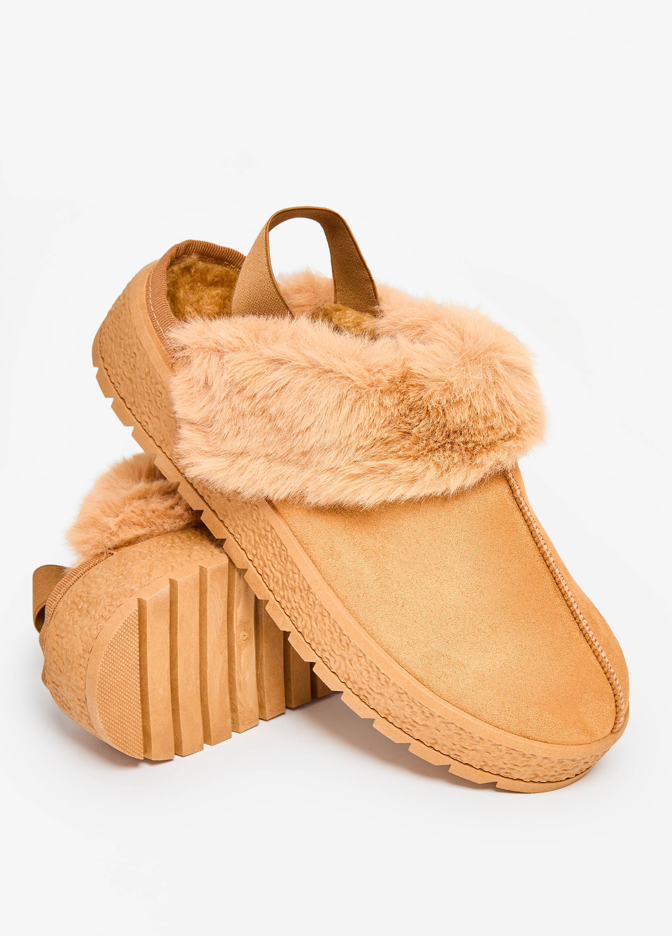 Faux Suede Slingback Mules