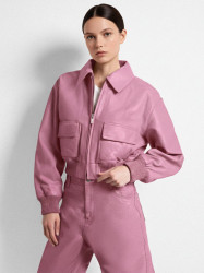 FLORENCE UPCYCLED LEATHER BOMBER JACKET