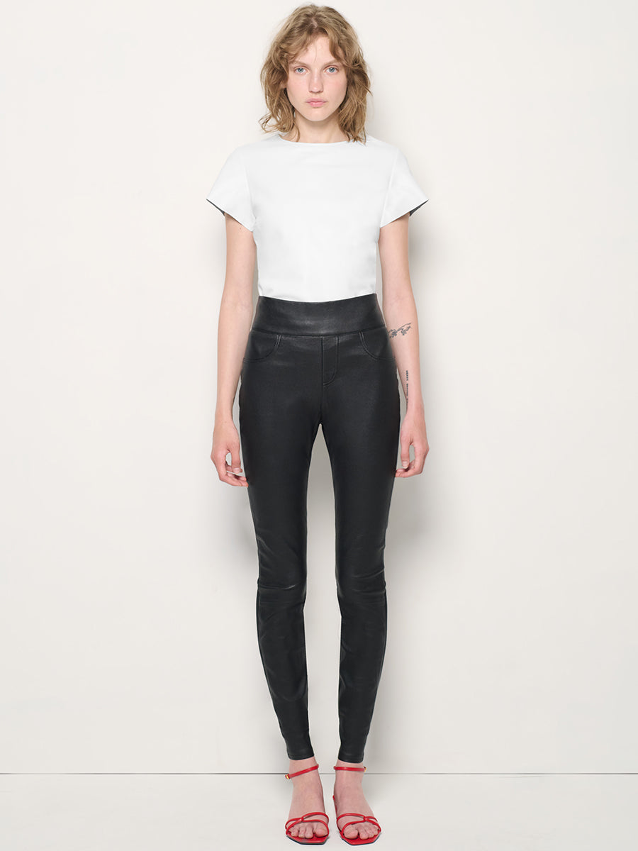 GIGI STRETCH LEATHER LEGGINGS