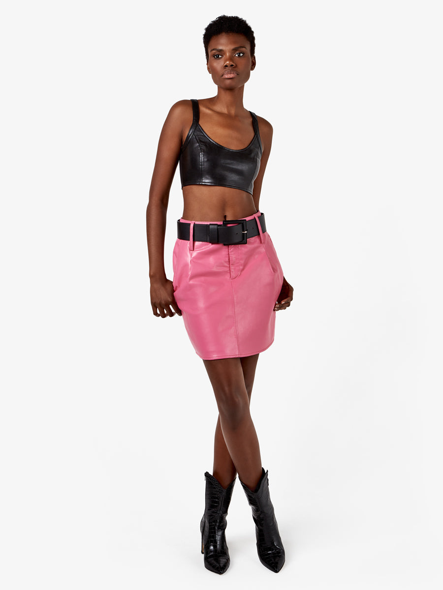 JORDAN RECYCLED LEATHER SKIRT
