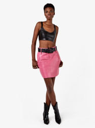 JORDAN RECYCLED LEATHER SKIRT