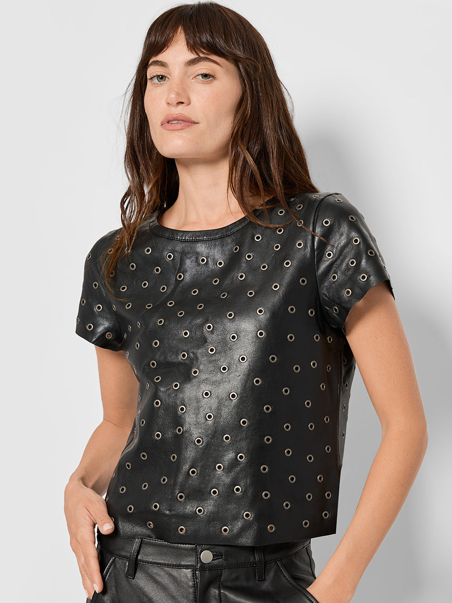 JUDE RECYCLED LEATHER TEE