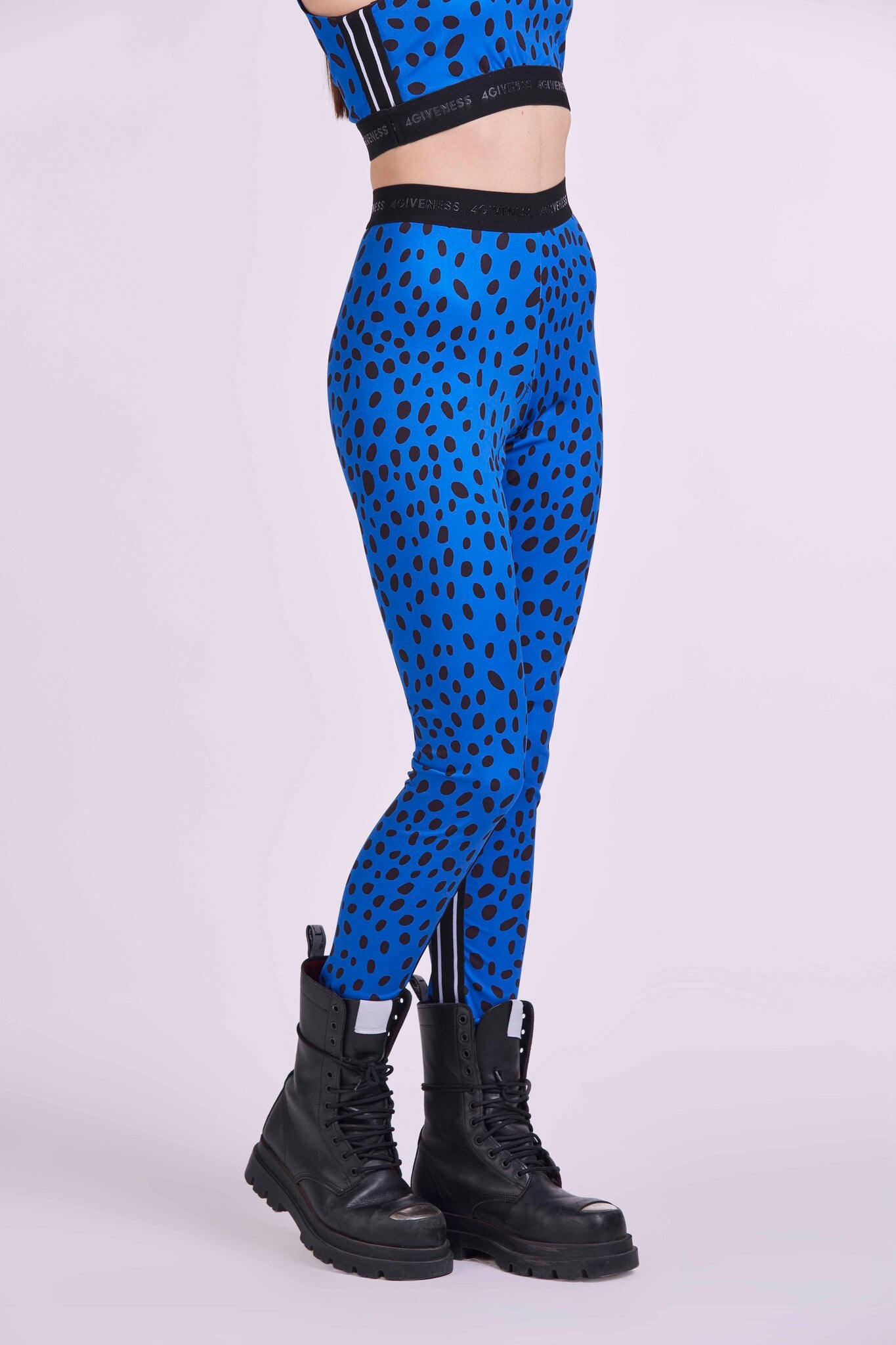 Leggings in lycra band polka dots elastic savage logo