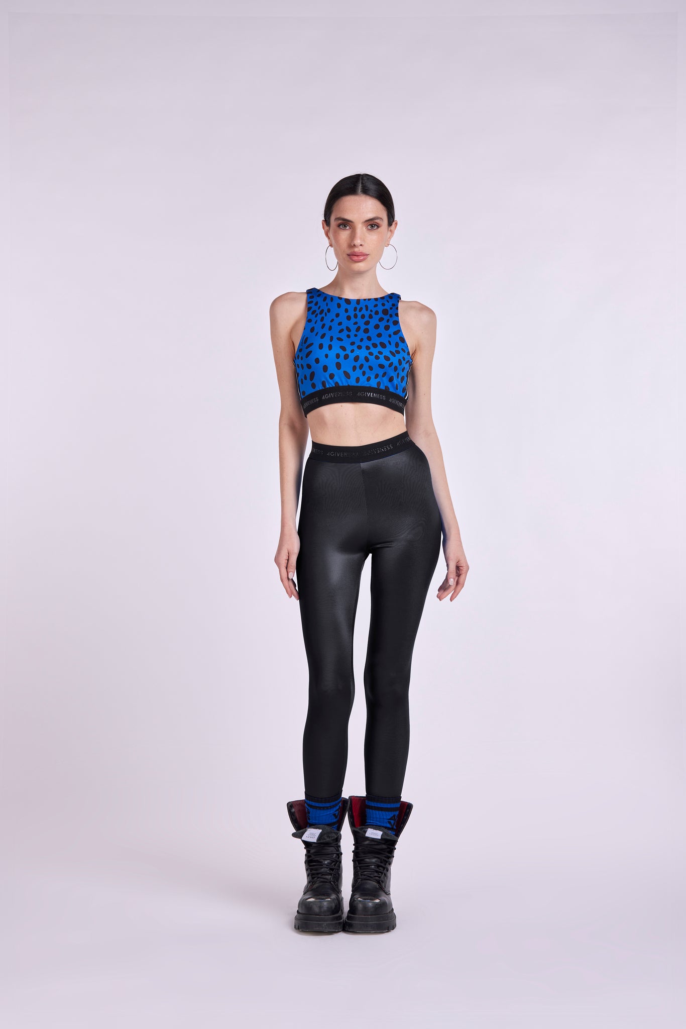Leggings in Lycra with elastic logo
