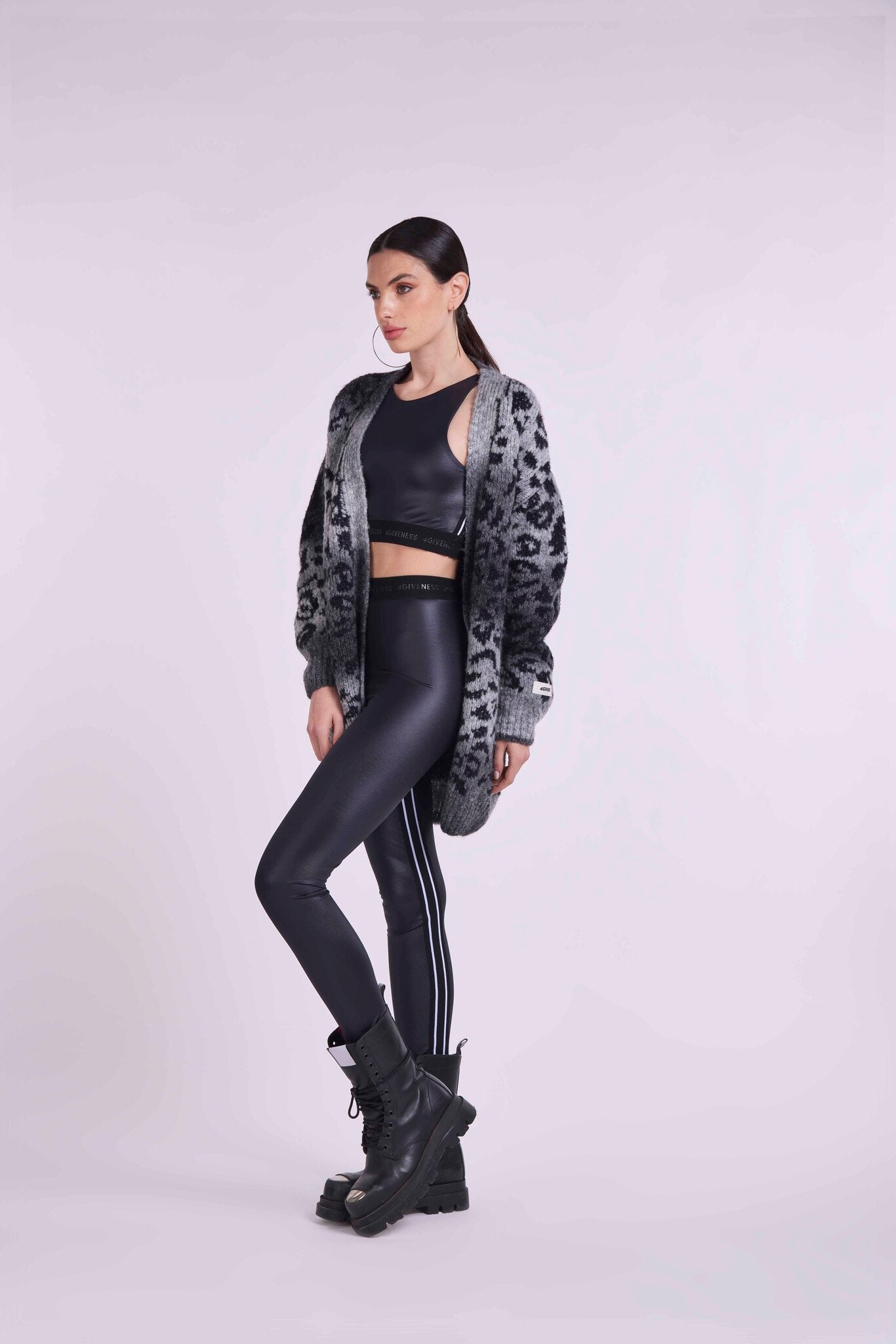 Leo jacquard jersey cardigan