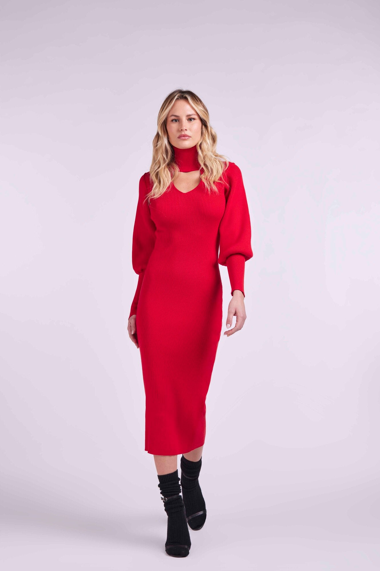 Long knitted dress