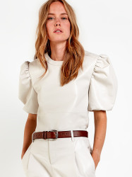 MARA RECYCLED LEATHER TEE