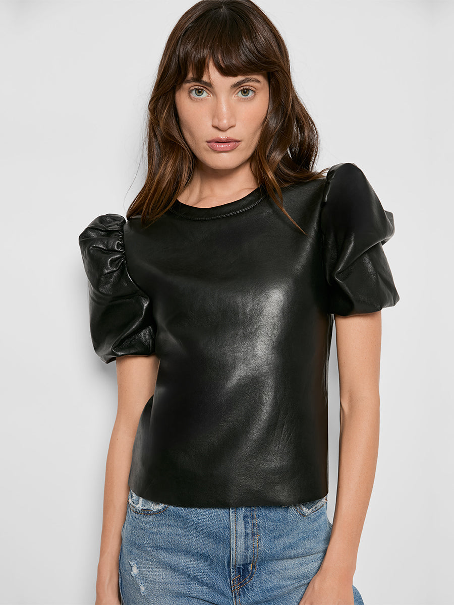 MARA RECYCLED LEATHER TEE
