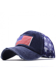 Modlily American Flag Denim Blue Hat Baseball Cap - One Size