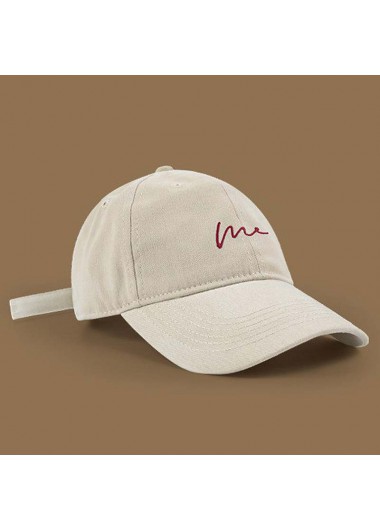 Modlily Beige Color Cotton Material Baseball Cap - One Size