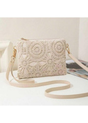 Modlily Beige Color Zip Detail Crossbody Bag - One Size