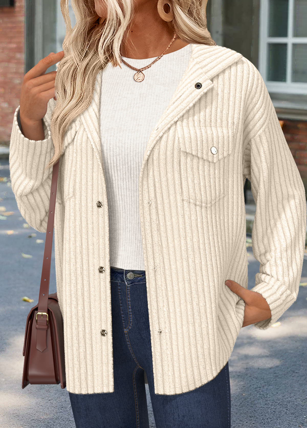 Modlily Beige Tummy Coverage Long Sleeve Shirt - M