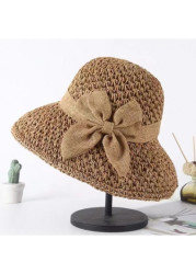Modlily Dark Camel Bowknot Design Visor Hat - One Size