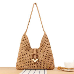 Modlily Dark Camel Color Magnetic Shoulder Bag - One Size